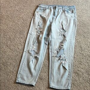 Wild Fable High Rise Mom Jeans Distressed EUC